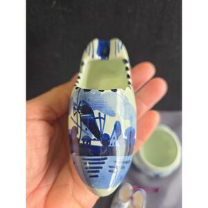 Vintage Delftware Ceramic Ashtray Shoe